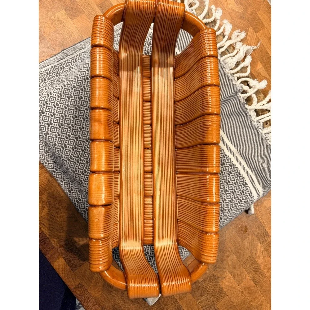 Lainate Ceramic Faux Bamboo Basket Large Brown Good